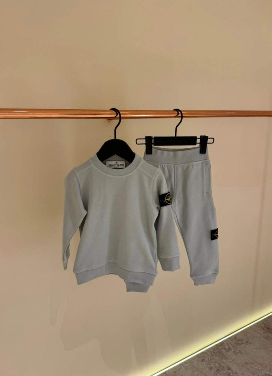 KIDS Trainingspak stone Island Basic Staalgrijs