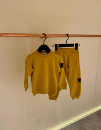 KIDS Trainingspak stone Island Basic Mosterdgeel