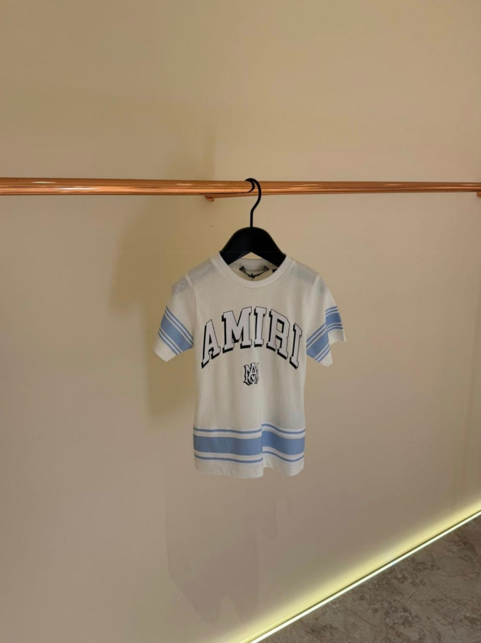 KIDS T-shirt Amiri Wit Lichtblauw