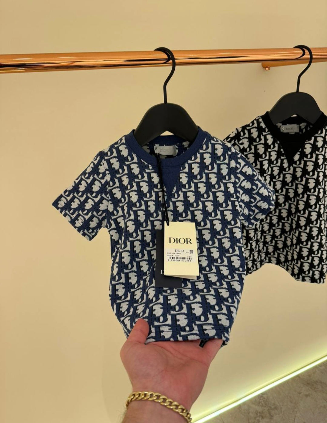 KIDS DIOR T-Shirt Donker Blauw 626