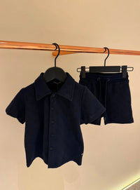 KIDS Zomerset LV Monogram Donker Blauw