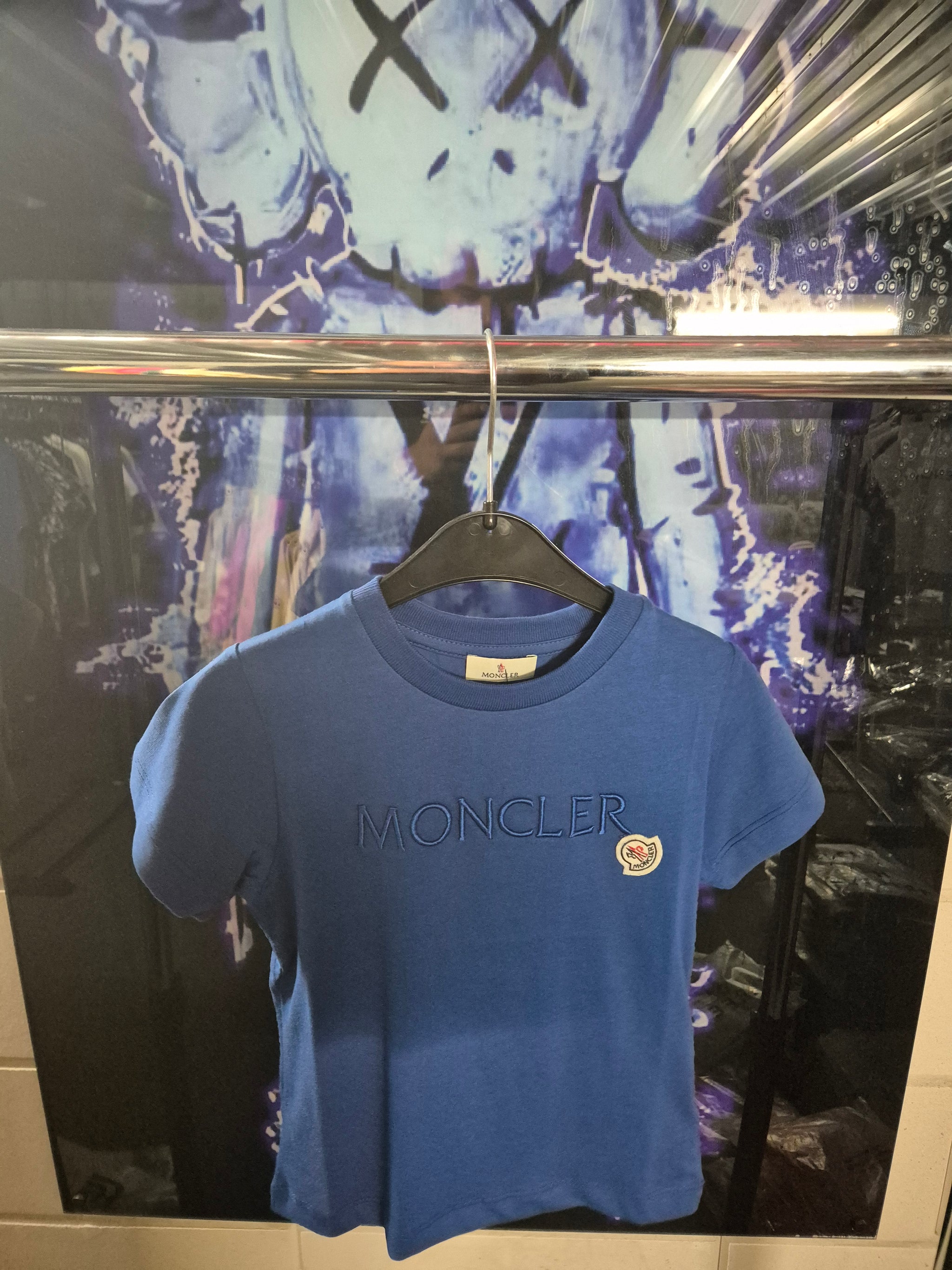 KIDS T-SHIRT Moncler+Logo Blauw