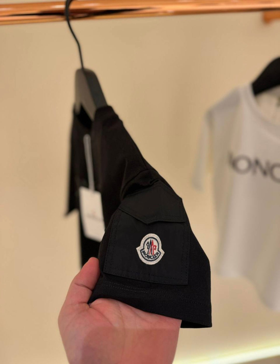 KIDS T-Shirt Zwart Moncler zakje