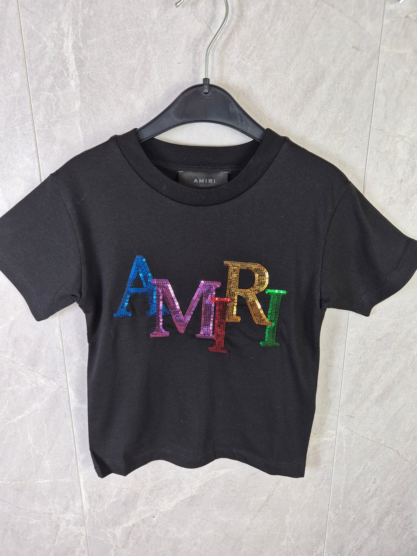 KIDS T-SHIRT AMIRI ZWART
