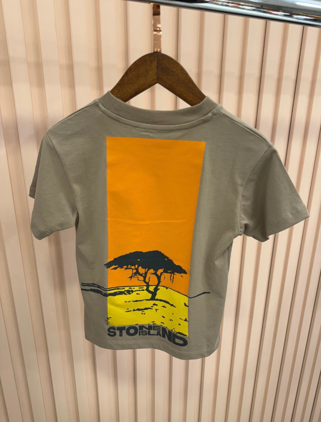KIDS T-SHIRT STONE ISLAND PALM BRUIN