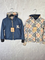 KIDS JASSEN BURBERRY DUBBELZIJDIG NAVY BLAUW (tussenjasjes)