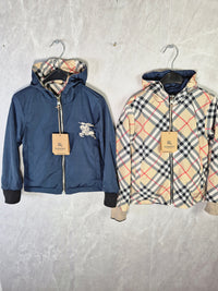 KIDS JASSEN BURBERRY DUBBELZIJDIG NAVY BLAUW (tussenjasjes)