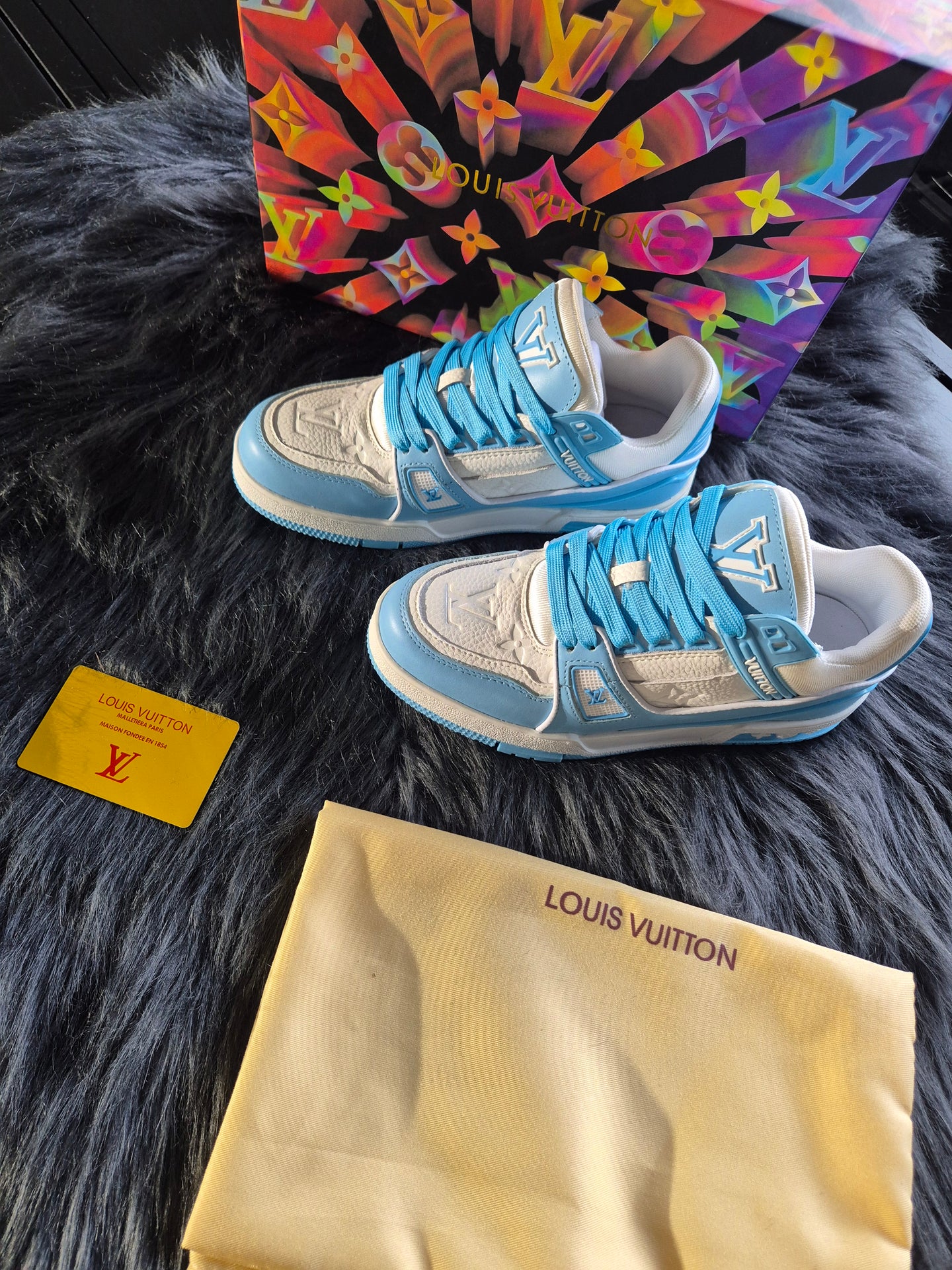 DAMES SCHOENEN Louis Vuitton Trainer Baby Blue
