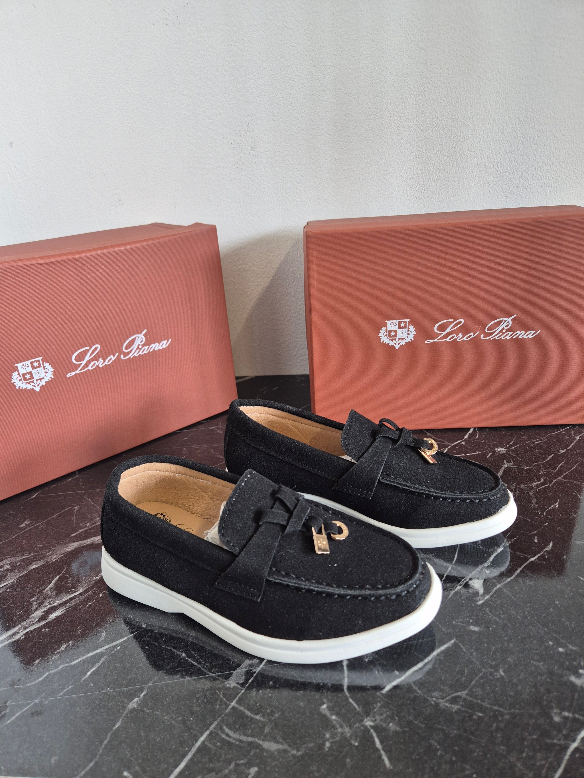 KIDS SCHOENEN LORO PIANA ZWART