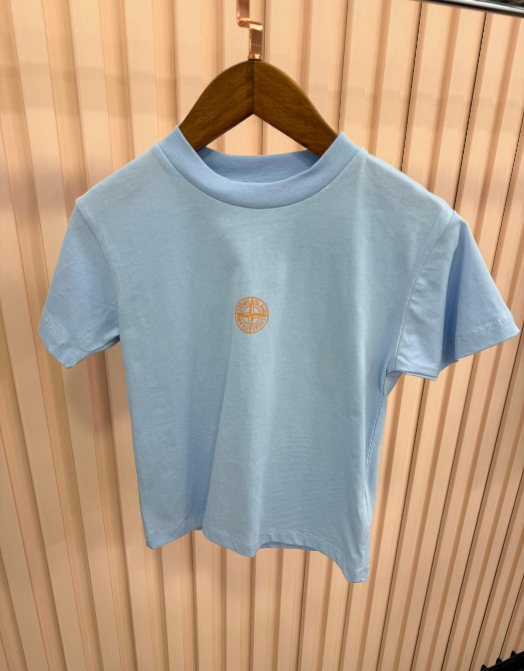 KIDS T-SHIRT STONE ISLAND PALM BLAUW