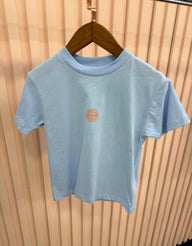 KIDS T-SHIRT STONE ISLAND PALM BLAUW