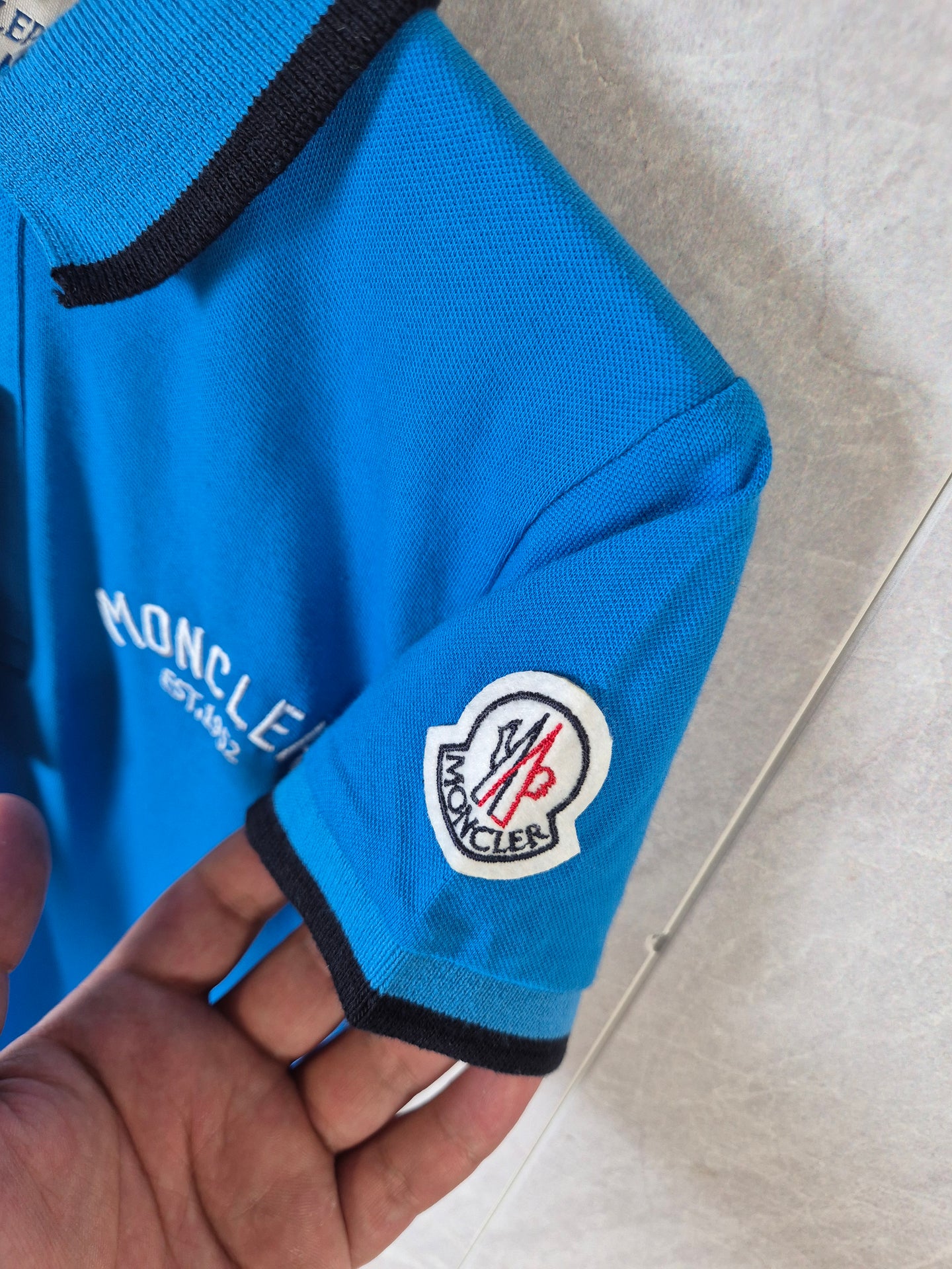 KIDS POLO MONCLER BLAUW