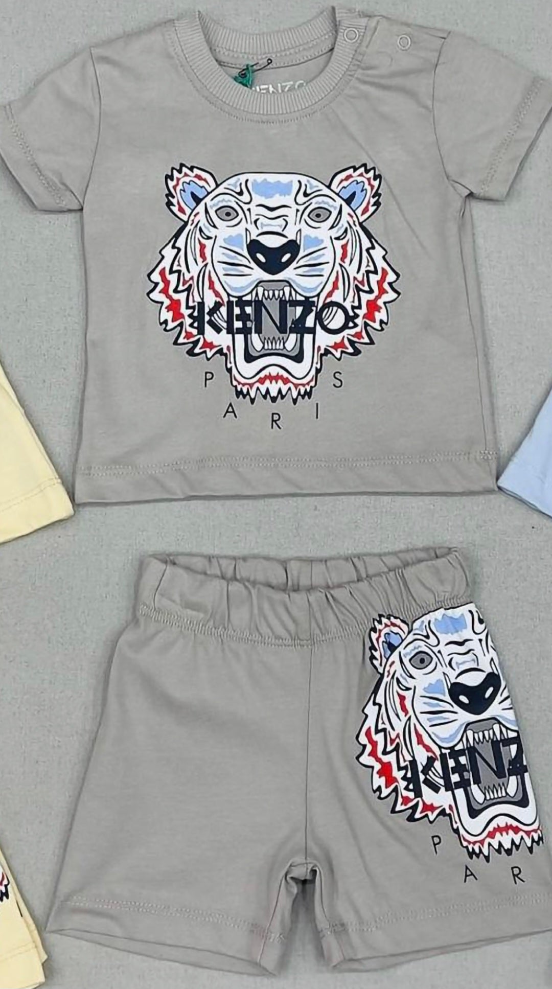 NEWBORN Set Kenzo Paris Grijs