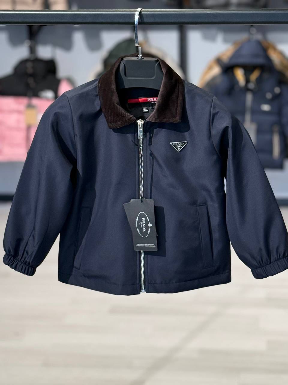 KIDS PRADA (new) ZOMER JAS DONKERBLAUW (NAVY)