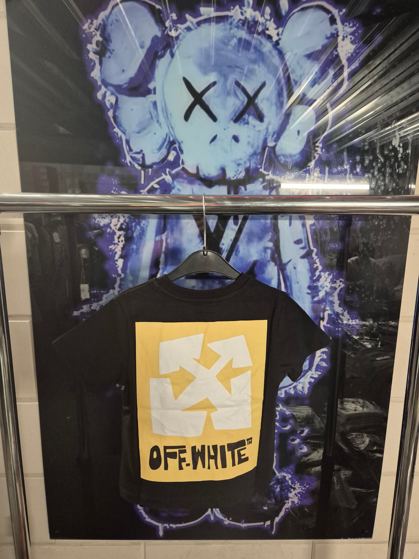KIDS T-SHIRT OFF-WHITE ZWART X GL