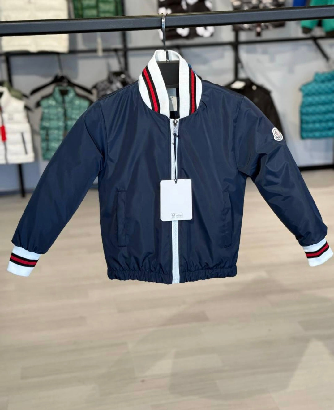 KIDS ZOMERJASSEN MONCLER BOMBERJACK DONKER BLAUW