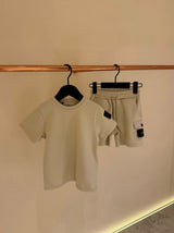 ZOMERSET Kids Stone Island Logo Arm Beige