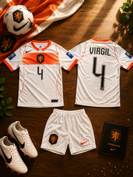 KIDS WK TENUE WIT NEDERLAND VIRGIL VAN DIJK