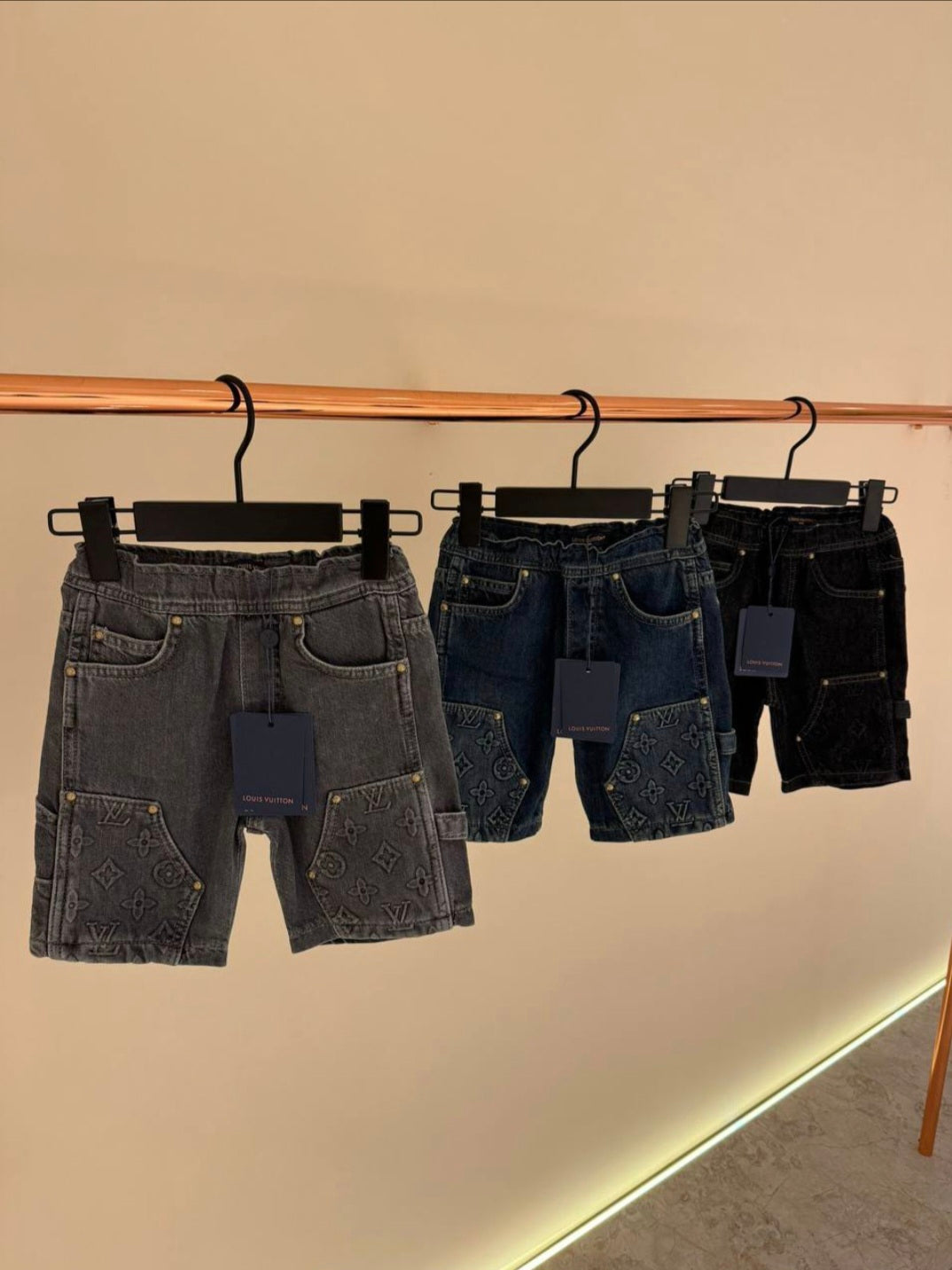 KIDS LV Short Jeans grijs