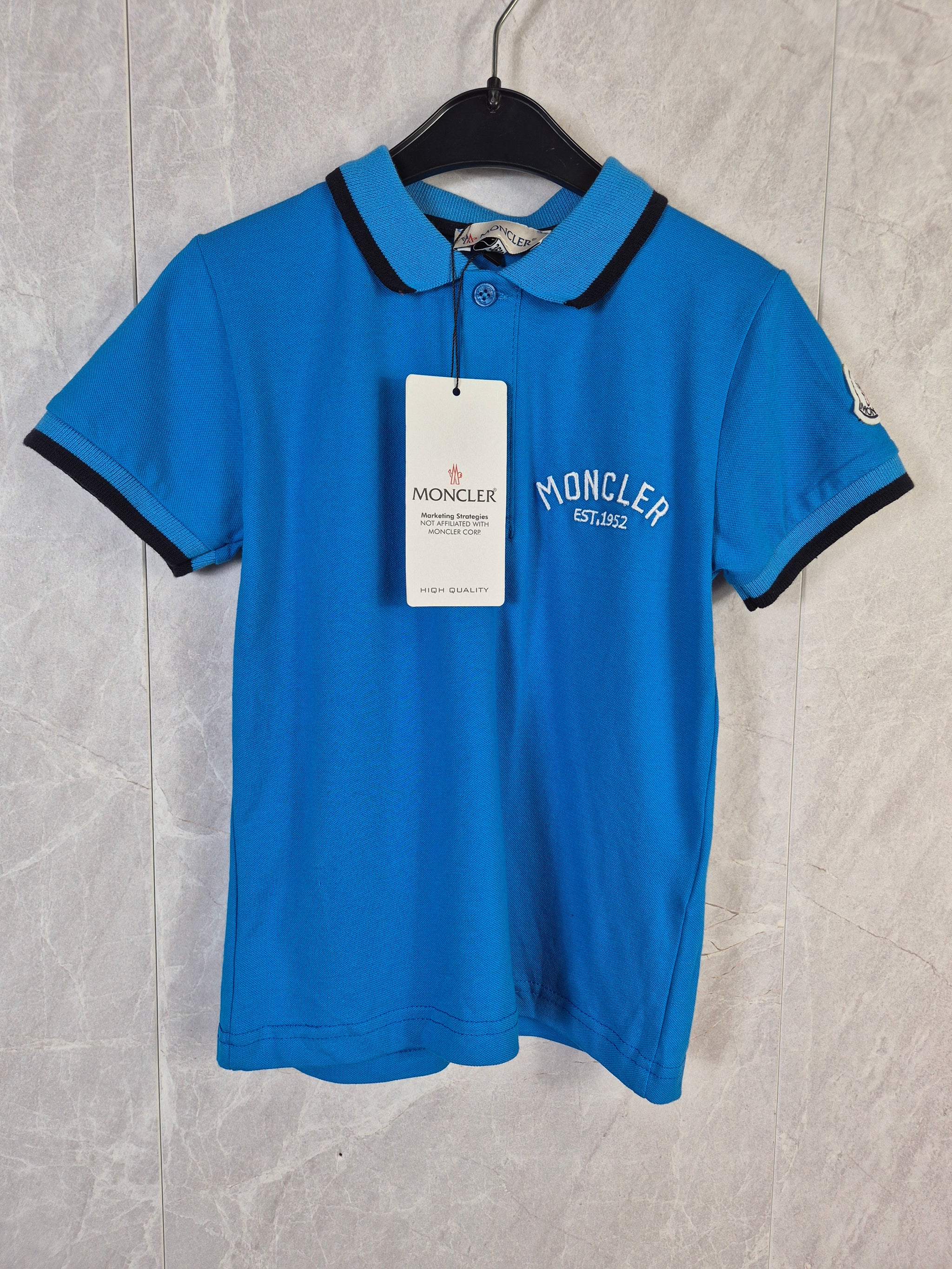 KIDS POLO MONCLER BLAUW
