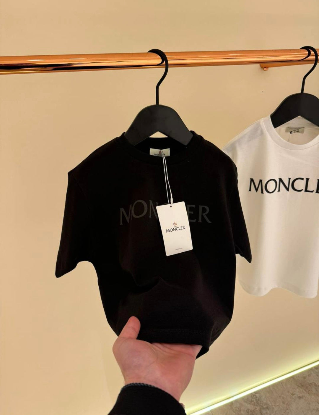 KIDS T-Shirt Zwart Moncler zakje