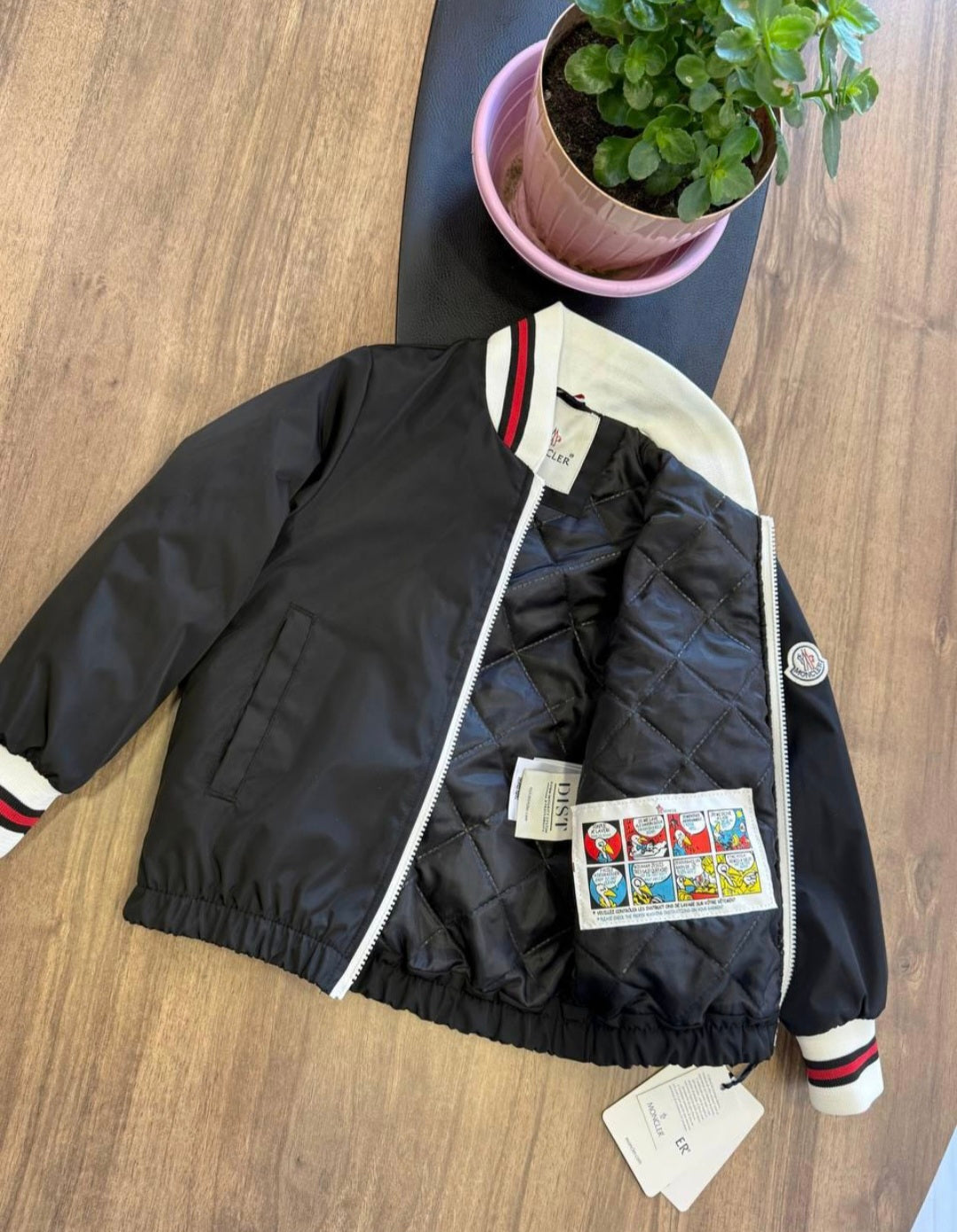 KIDS ZOMERJASSEN MONCLER BOMBERJACK ZWART