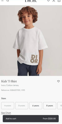 KIDS T-Shirt Dior Zwart