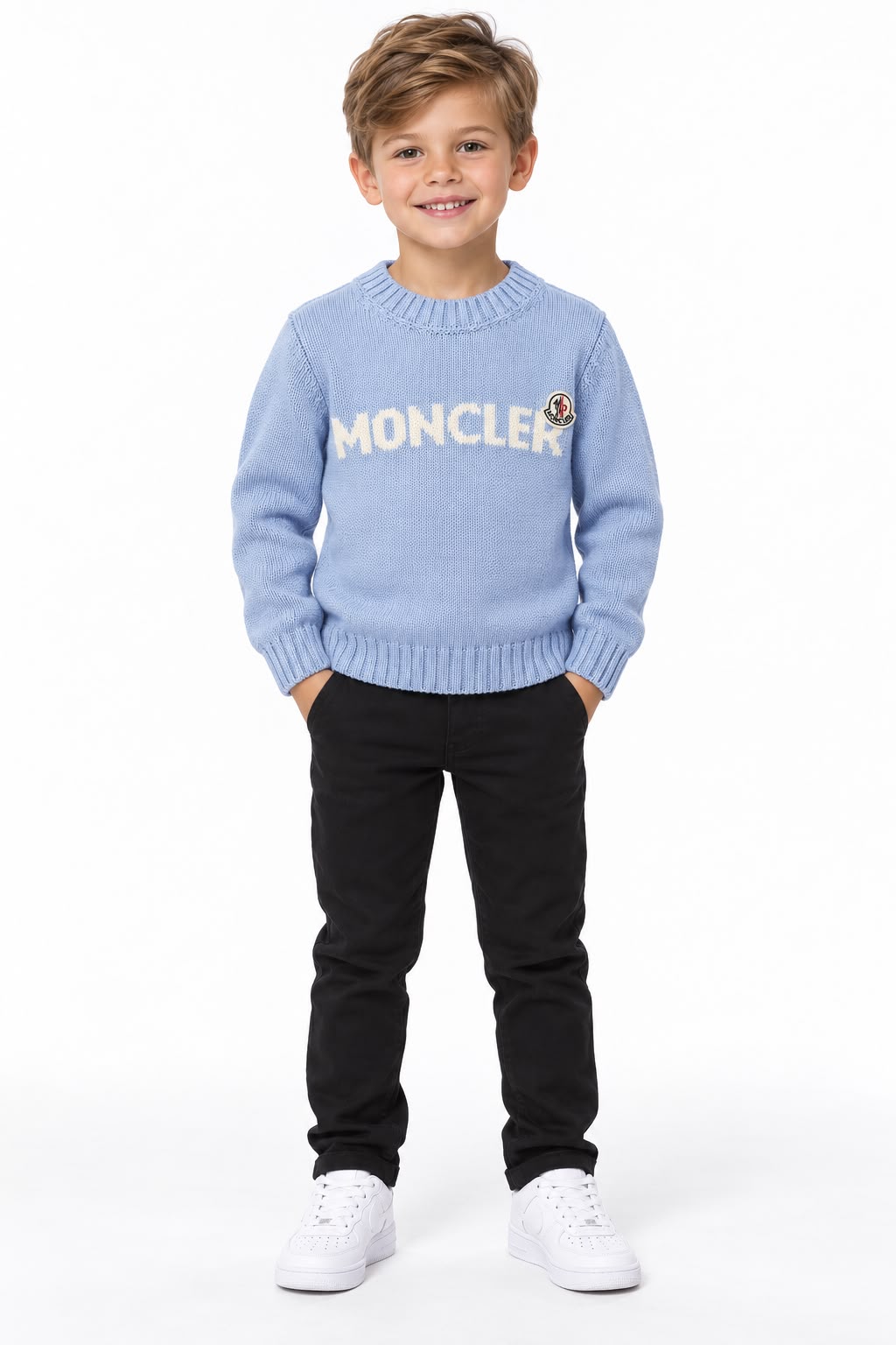 KIDS TRUIEN TRIKO MONCLER LICHTBLAUW