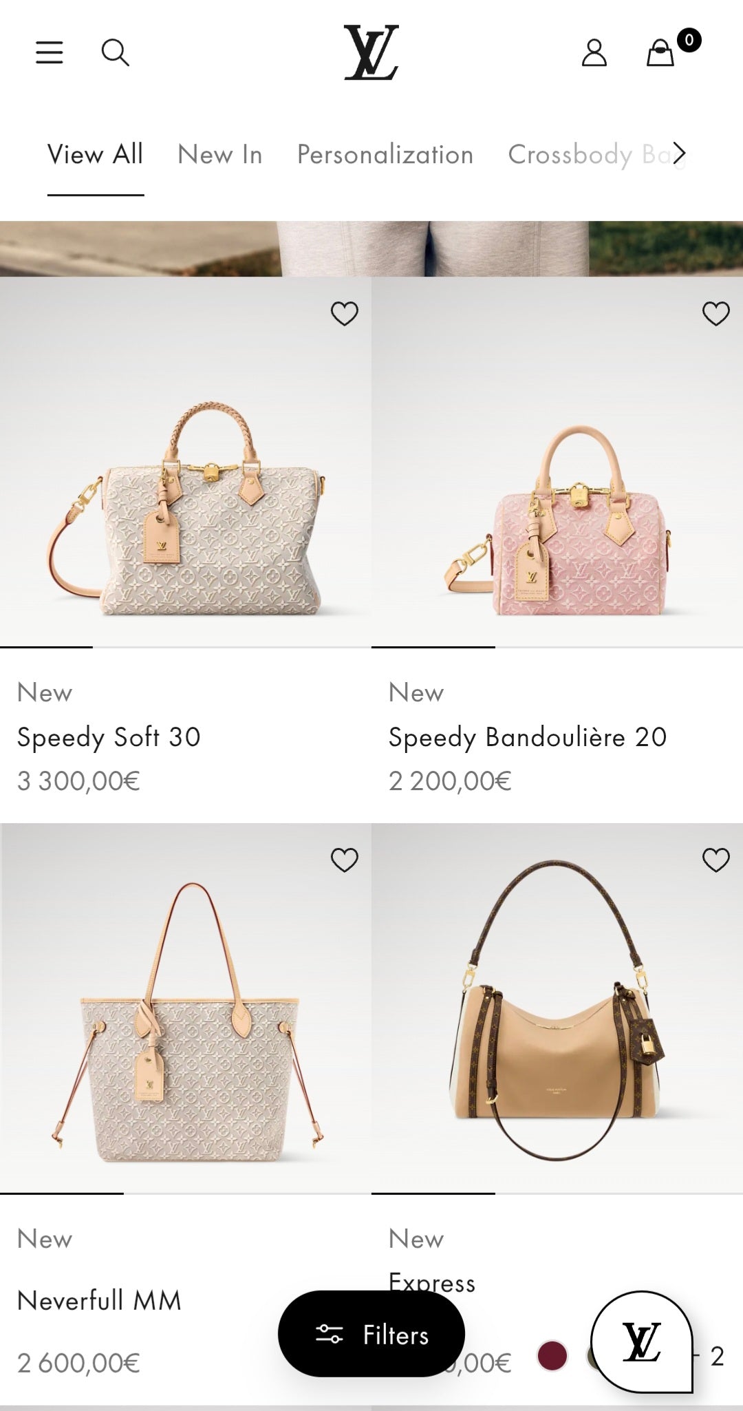 DAMES TASSEN LouisVuitton Speedy Soft 30 (new)