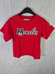 KIDS T-SHIRT MONCLER ROOD BORDUUR