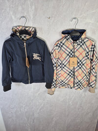 KIDS JASSEN BURBERRY DUBBELZIJDIG DONKERBLAUW (tussenjas)