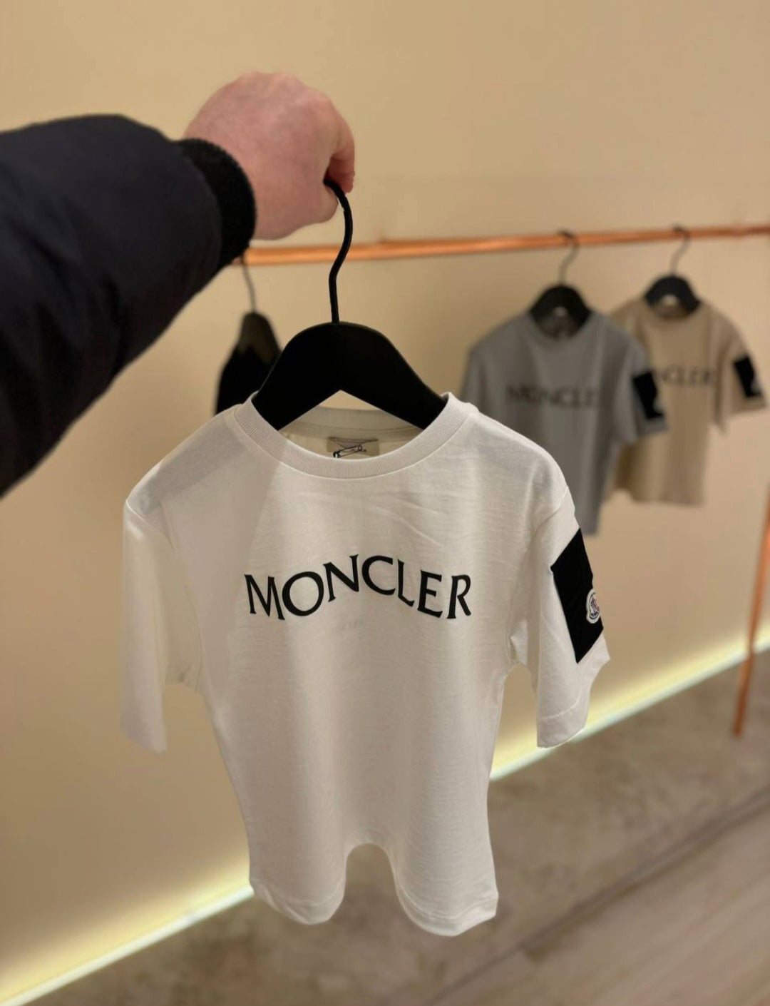 KIDS T-Shirt Wit Moncler zakje