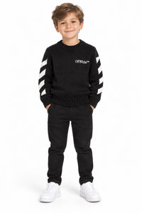 KIDS TRUIEN TRIKO OFF-WHITE ZWART