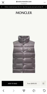 KIDS BODYWARMERS MONCLER MAYA GRIJS