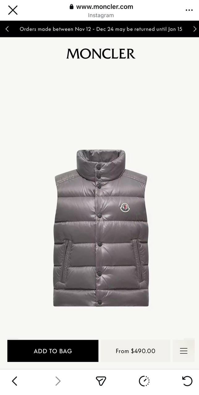 KIDS BODYWARMERS MONCLER MAYA GRIJS