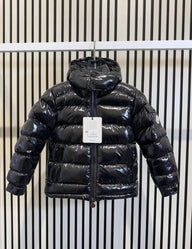 KINDER JAS MONCLER MAYA ZWART GLANS