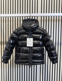 KINDER JAS MONCLER MAYA ZWART GLANS
