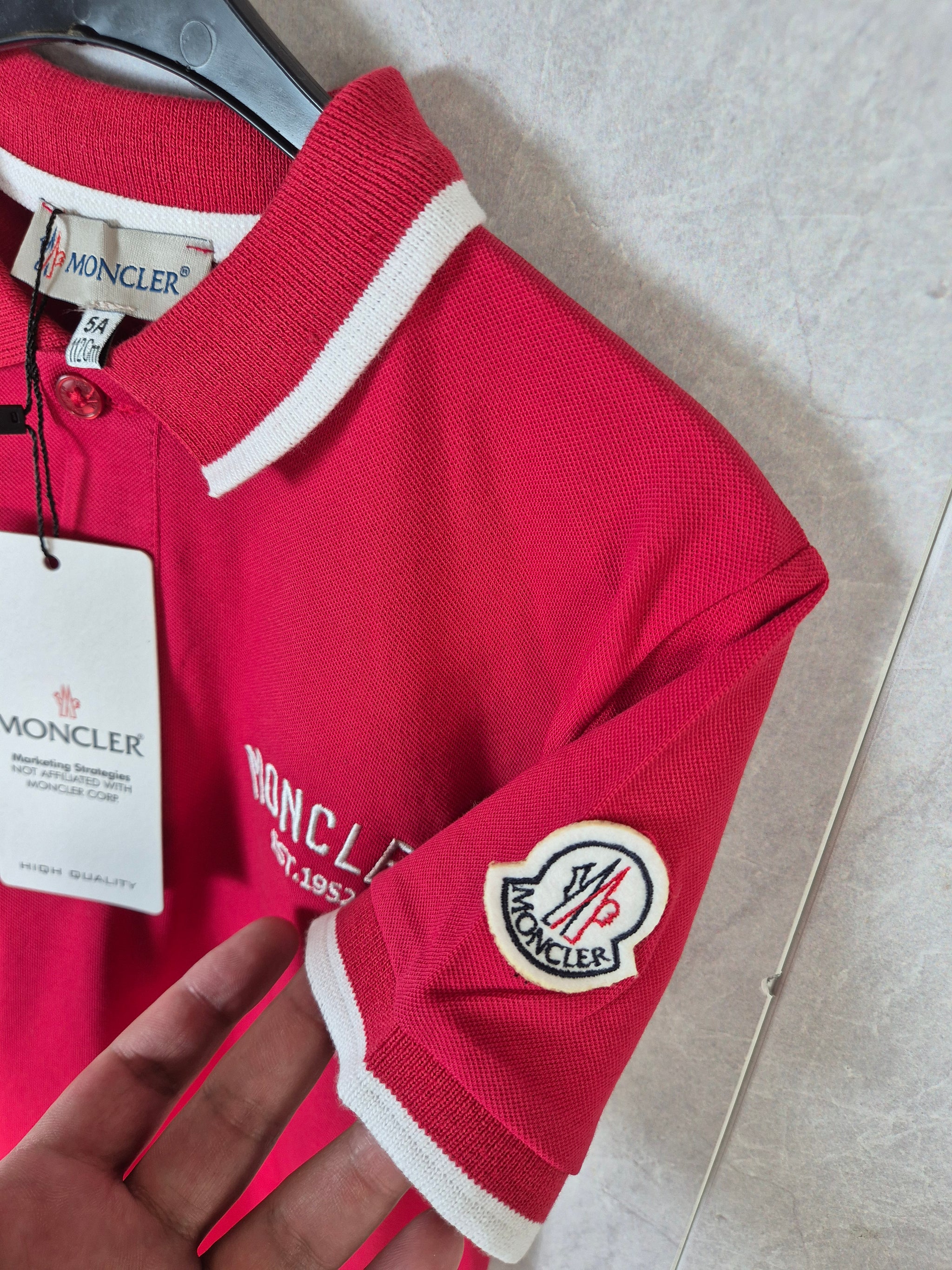 KIDS POLO MONCLER ROOD
