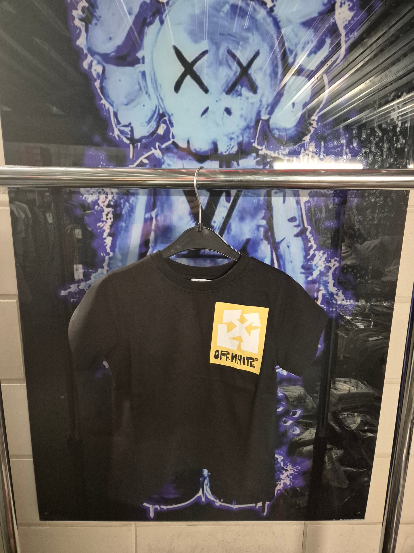 KIDS T-SHIRT OFF-WHITE ZWART X GL