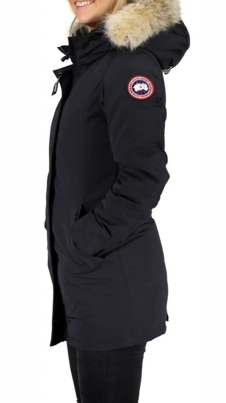 DAMES JASSEN Canada goose Kensington Parka Zwart (valt klein)