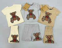 NEWBORN Set Burberry Grote Beer Grijs
