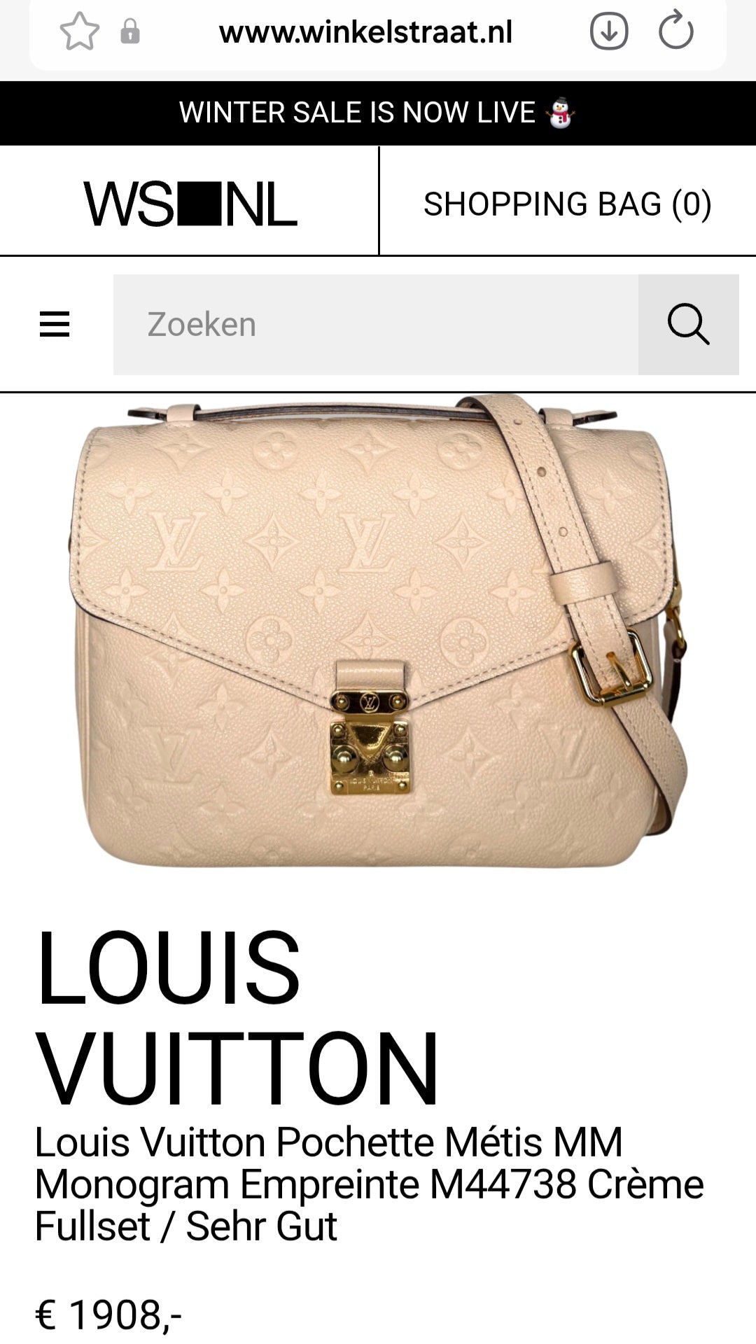 DAMES TASSEN Louis Vuitton Pochette Métis – Monogram Empreinte (Crème)