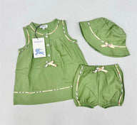 NEWBORN BURBERRY GROEN 3DELIGE SETJE