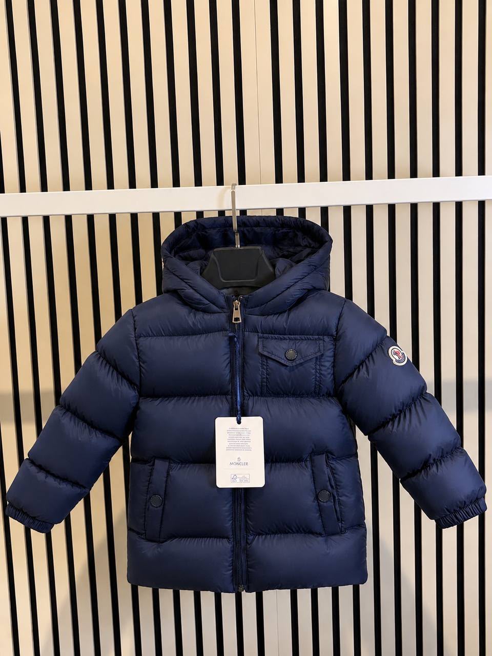 NEWBORN BABY JASSEN MONCLER MAYA DONKER BLAUW