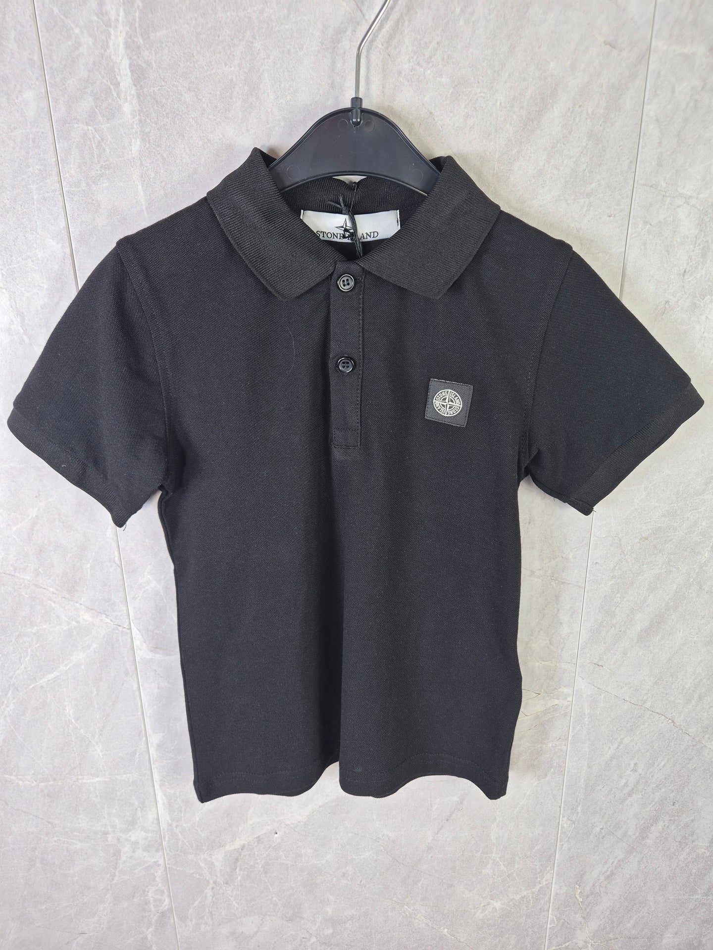 KIDS T-SHIRT POLO STONE ISLAND ZWART
