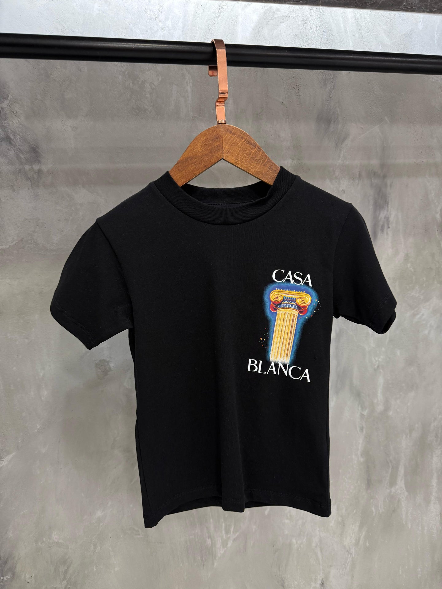 KIDS T-SHIRT CASA BLANCA Zwart Pilaar