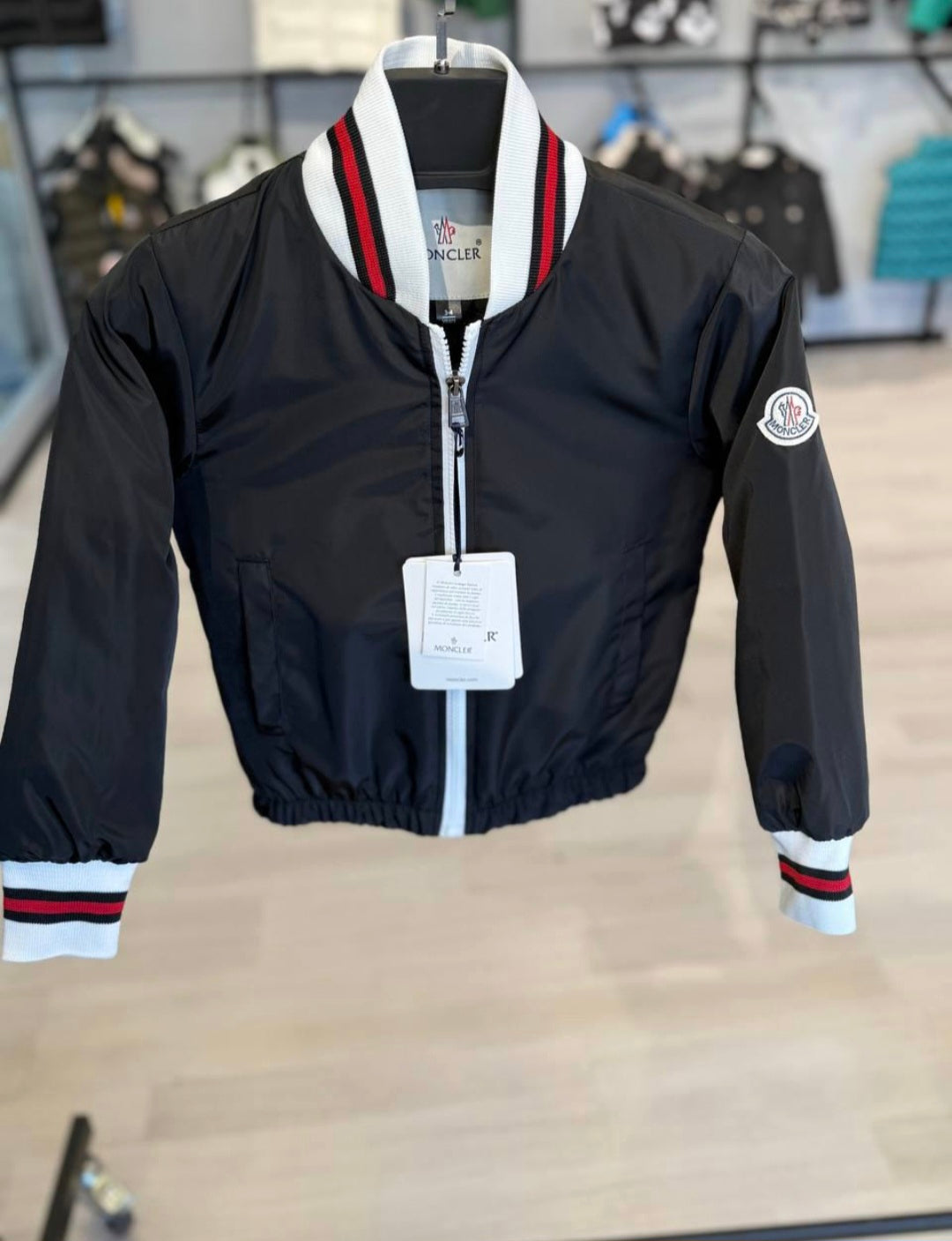 KIDS ZOMERJASSEN MONCLER BOMBERJACK ZWART