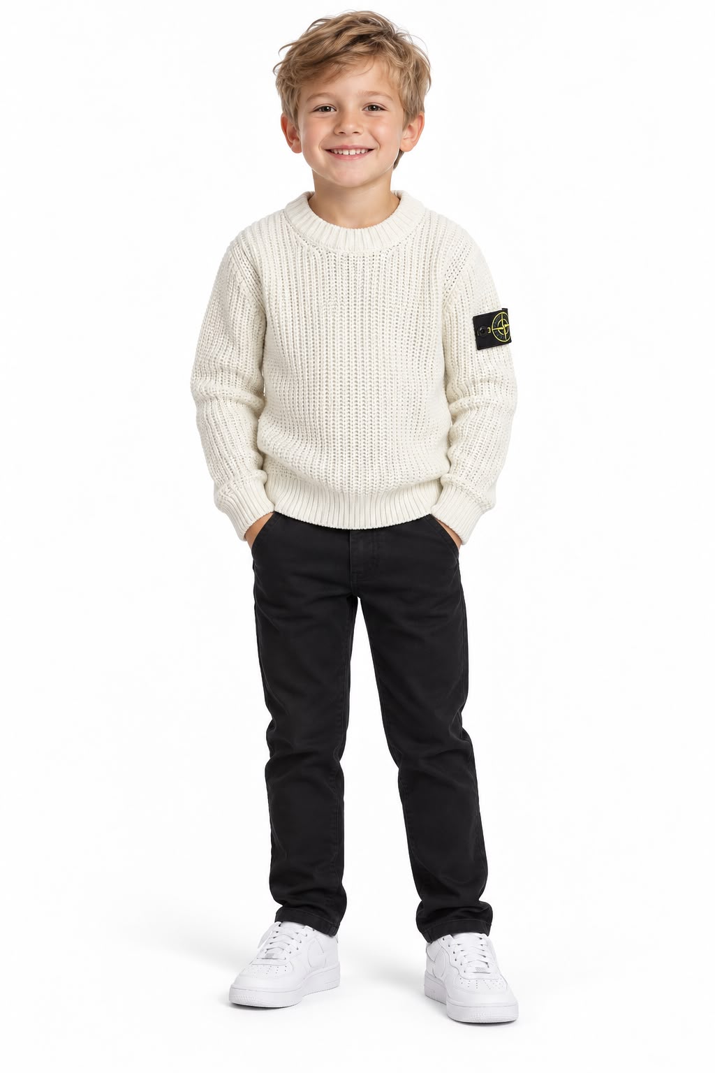 KIDS TRUIEN TRIKO STONE ISLAND WIT