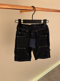 KIDS LV Jeans Short Zwart