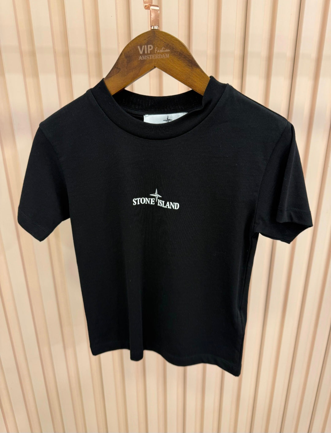 KIDS T-SHIRT STONE ISLAND PALM ZWART